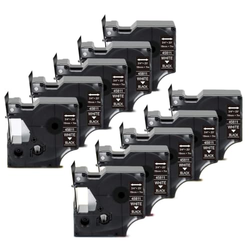 Ruban d'étiquettes D1 45803 de 19mm pour organiser le bureau et classer vos dossiers