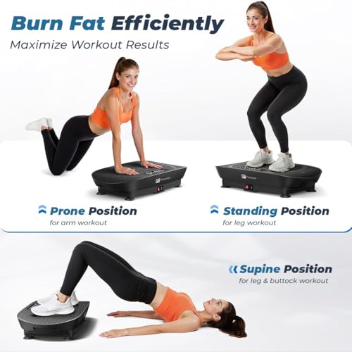Image of Flexnest 3D Vibration Plate Exercise Machine for Weight Loss & Toning, Whole Body Vibration Platform Massager with Remote, 10 Modes, 150kg Max Load, Home Gym Fitness Machine for Calorie Burn (Black)