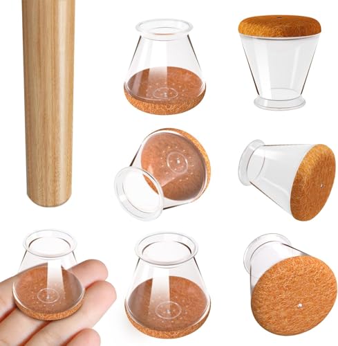 Image of 20 PCS Chair Leg Floor Protectors, Silicone Chair Leg Caps, Round Covers for Hardwood, Protect Wooden Floors from Scratches and Noise Reduction-Small (Fit Diameter: 13-22.9 mm)