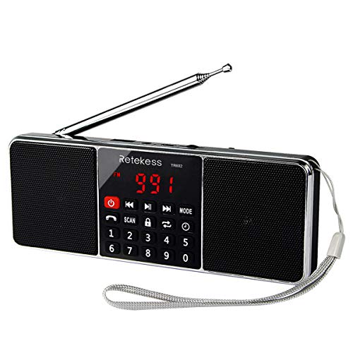Retekess TR602 Portable AM FM Stereo Radio with Wireless MP3 Player Speaker AUX