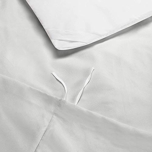 Image of 100% Cotton 1PC Duvet /Quilt Cover Hidden Zipper Closure 600TC Ultra Soft Durable for Single Size Bed(Silver)