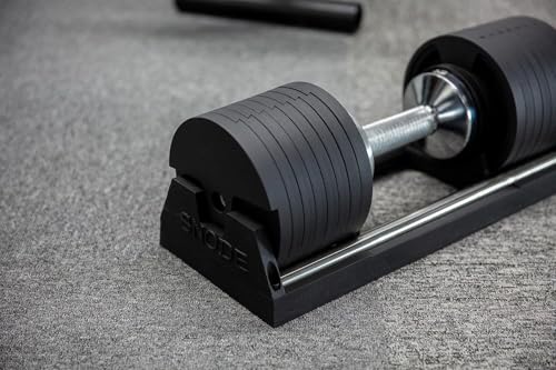 Image of SNODE AD80 Drop Proof 80 lbs Adjustable Dumbbell Set -Exhaustion Training Weights Adjustable Dumbbells with Cast Iron Plates and Cradle, Knurled Handle, Fast Adjust, Compact Home Gym Equipment for Bench & Press