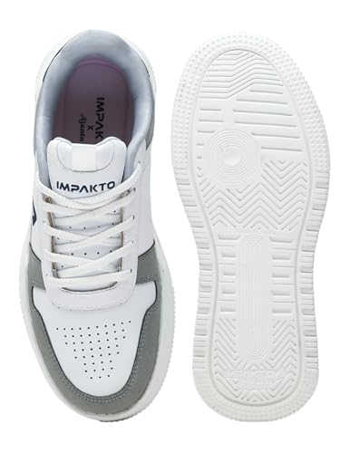Image of Impakto Womens Sneakers | Lightweight Streetwear Sytle Casual Shoes for Travel & College | Low Top Shoes & Wide Toe | Cushioned Insole | Slip Resistance Outsole for Firm Grip