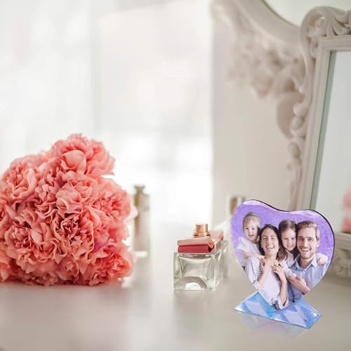Image of Photo Frame with Stand Built in Resin Molds Heart Shape Silicone Molds Heart Shape for Wedding Valentine's Day Anniversary Home Decor Gifting, Display, Romantic Gifting