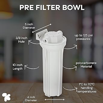 Image of Aqua Fresh 10 Inch Pre Filter Housing with High TDS RO Membrane | Carbon & Sediment Filter + Inline Cartridge for All PurifiersWater Purifier with RO Technology for Home (Service Kit)