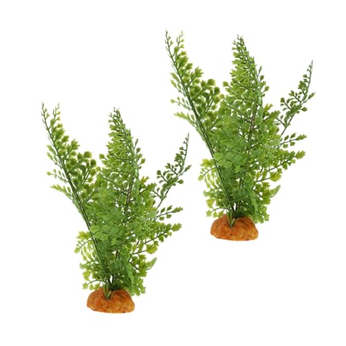 SEWOART 2pcs Reptile Habitat Decor: Fake Plants for Bearded Dragon Tank Realistic Artificial Plants for Terrarium Reptile Enclosure Accessories Decoration