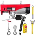 Happybuy Electric Hoist, 1320 lbs Lifting Capacity, 1150W 110V Electric Steel Wire Winch with 14ft Wired Remote Control, 40ft Single Cable Lifting Height & Pure Copper Motor