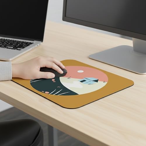 Image of Premium Non-Slip Mouse Pad | Smooth Surface for Optical & Laser Mice | Anti-Skid Rubber Base | Office, Home & Gaming | Scenic Day Print