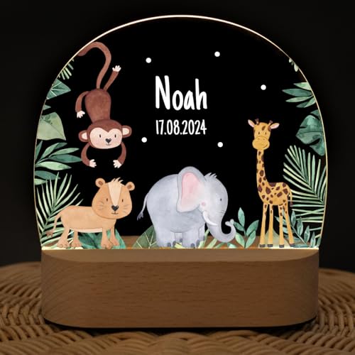 wunderwunsch - Personalisiertes Nachtlicht für Babys - Individuelle Nachttischlampe für Kinder - Personalisierte Geschenke Kinder - Babygeschenk - Geschenk zur Geburt