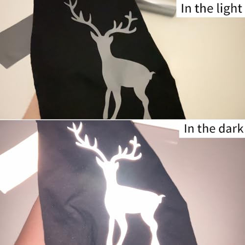 Image of Reflective Heat Transfer Vinyl Silver Reflective HTV Vinyl Rolls 12inch x 6feet Iron On Vinyl for Cricut T-Shirts DIY Design, Silhouette Cameo & Heat Press Machine