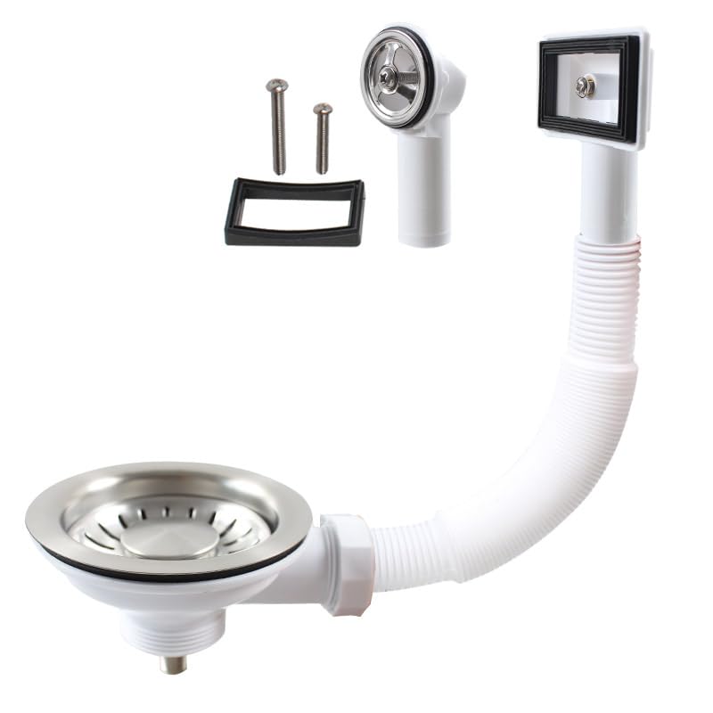 Kit colador para desagüe de fregadero de acero inoxidable