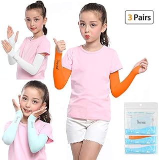 SHINYMOD UV Protection Cooling or Arm Warmer Sunblock Sleeves for Kids