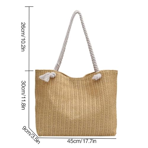 Handmade Weave Straw Bag Style Shopper Tote Beach Handbags Popular Large Capacity Girls Straw Tote Bag2