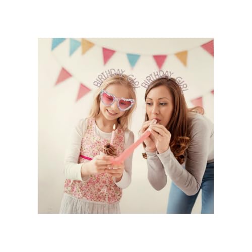 Image of Birthday Girl Crown & Sash & Sunglass for Women Girl, Headband for Princess Happy Birthday Party Decorations Favors