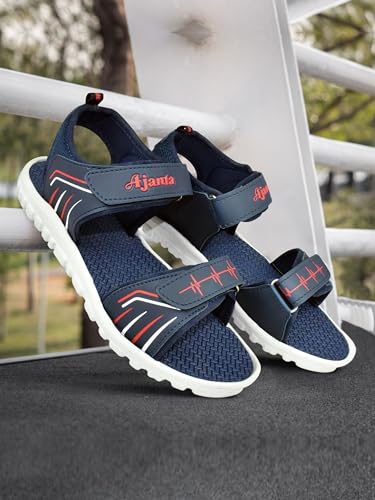 Image of Impakto AJANTA Men Sports Sandals for Men | Lightweight Comfortable Walking & Trekking Sandals | Breathable Outdoor Travel Footwear | Cushioned Anti-Skid Athletic Sandals for Gym, Hiking & Daily Wear