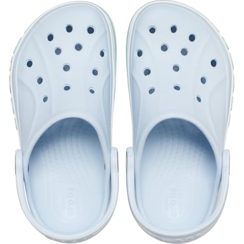 Image of Crocs Kids' Bayaband Clogs, Mineral Blue /Pistachio, 1 Little Kid