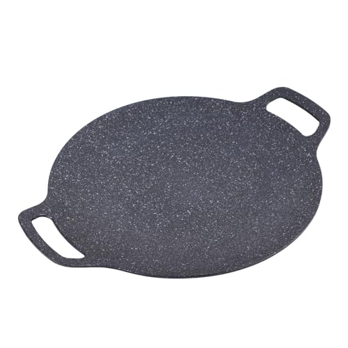 Asixxsix Korean BBQ Grill Pan, Smokeless Round BBQ Griddle with Nonstick 6 Layer Coating Barbecue Hot Plate for Induction, Gas Stove, Electric Cooktop, Indoor or Outdoor (38cm) - Image 4