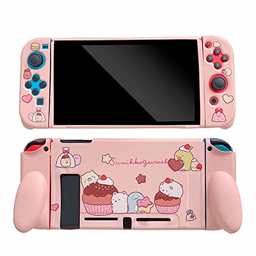 Protective Case for Nintendo Switch,Cute Kawaii Cartoon Design Cover - Shock-Absorption and Anti-Scratch Fashion Cool Switch Game Shell for Girls Kids Women - (Food - Corner Creature)