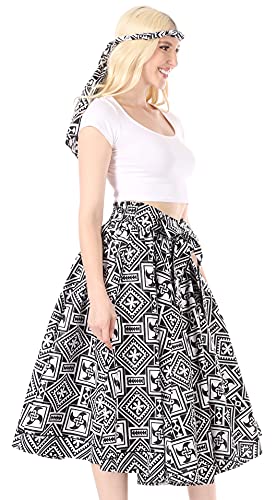 Sakkas African Dutch Ankara Wax Print Full Circle Skirt3