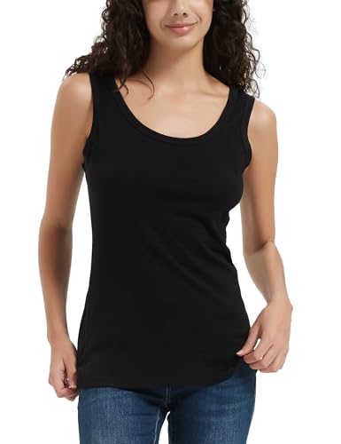 100% Merino Wool Tank Top for Women, Scoop Neck, Active Lightweight Breathable Undershirt, No-Odor Base Layer