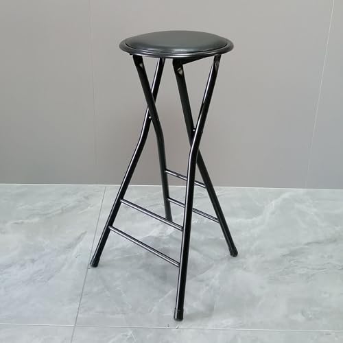 Tabouret de bar pliable en métal robuste au design compact et stable - 2