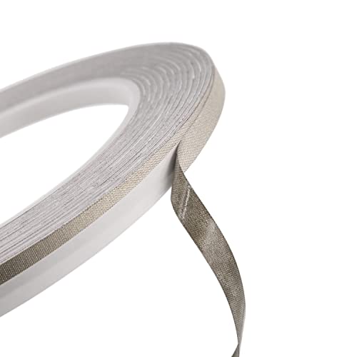 Image of 5mm x 20M (0.2in x 65ft) Conductive Cloth Fabric Adhesive Tape, Faraday Tape for EMI Shielding, Interference Signal Blocking, Laptop Mobilephone LCD Repair, Cable Wire Harness Wrapping