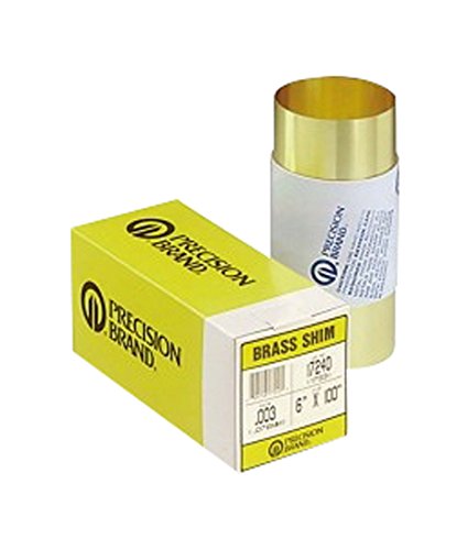 Precision Brand 17SX2 Brass Shim Stock, 6″ x 60″ Roll, 260 Alloy Brass