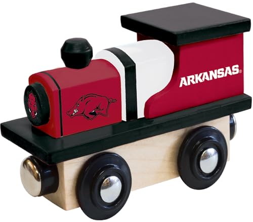 Image of Masterpieces NCAA Wooden Toy Train Engine - Officially Licensed - Arkansas Razorbacks
