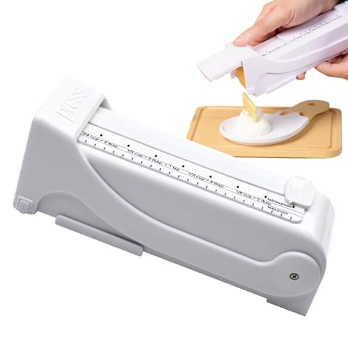 BommFu Cortador de mantequilla – Dispensador de mantequilla en forma de barra con marcador de escala – Herramienta de cocina apta para lavavajillas, para pasteles, desayunos, cocina, pan, herramienta