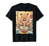 Photo Gallery capybara mangiare ramen noodles giappone kawaii graphic anime maglietta Photo Gallery capybara mangiare ramen noodles giappone kawaii graphic anime maglietta