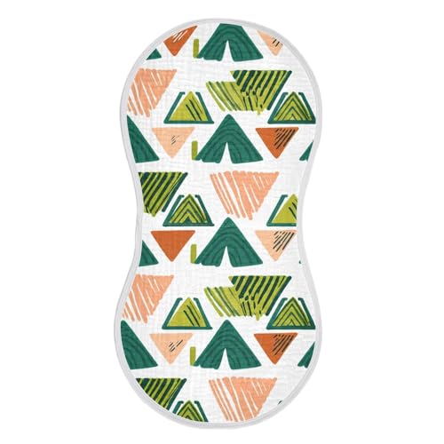 Baby Burp Cloths, Soft Absorbent Burping Cloths for Babies, Cotton Milk Spit Up Rags, Large Size for Newborns, Baby Boys and Girls (Geometric Patterns) - Main Image