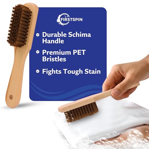 Laundry Stain Brush with Soft Bristles - Durable, Compact Laundry Scrubber with Comfortable Grip - Effective on Collars, Cuffs, Delicates - Convenient for Home, Travel & Multi-Surface Use