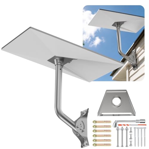 Standard 4/4X Mount for Starlink, Stainless Steel Gen 3 Wall & Roof Mounting Kit, Rustproof Adjustable Mount with Aluminum Adapter (18IN Pro)