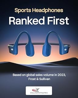 SHOKZ OpenRun Bone Conduction Headphones, Open-Ear Bluetooth Sports Earphones with Mic, IP67 Waterproof Wireless Headset for Running and Workout, 8H Playtime, USB-C - Blue, Sport headband