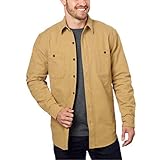 G.H. Bass & Co. Men’s Stretch Twill Canvas Shirt (Herit Wheat, Medium)