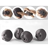EQLEF® 1pcs divertido de la novedad del regalo japonesa Gadgets humano del respiradero de la cara de la bola anti estrés perfumado Geek Vent adminículo del juguete del juguete Caomaru