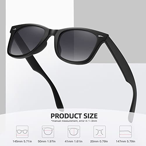 Image of MEETSUN Polarized Sunglasses for Women Men Classic Retro Square Frame Driving Sun Glasses UV Protection