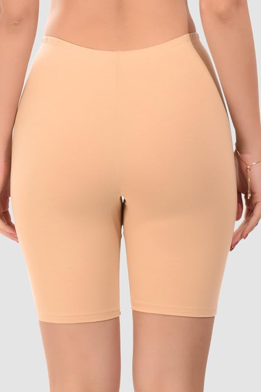 Image of Women Stretchable Knee Length Cycling Shorts Gym Shorts Sports Shorts Running Tights, Shorts for Dresses Yoga Running Exercise Shorts