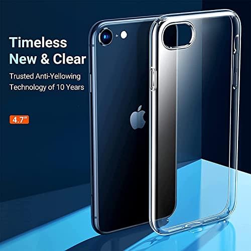 TORRAS Crystal Clear iPhone SE 2022 Case, iPhone SE 2020 Case [NO.1 Anti-Yellow] [5.0 Drop Protection] iPhone SE 3 Case 3rd Gen Slim Thin iPhone SE 2022 Phone Case Cover 5G for iPhone SE3/8/7 Clear