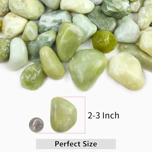 YISZM 40lbs Jade River Rocks for Landscaping, Pebbles for Indoor Plants by YISZM - Used condition - Image 2