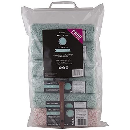 Hamilton Perfection Roller 6 Pack Plus 2" Perfection Angled Synthetic Paint B...