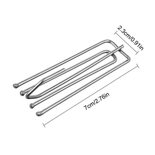 Aoliandatong 40 Pack Metal Curtain Hooks - Pinch & Pencil Pleat Hooks, Heavy Duty Zinc - Image 4