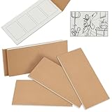OLYCRAFT 6 Stück Mini Comicbuch (Leer) 18.5x8.2cm Kleines Storyboard Skizzenbuch Kraftpapier Mini Taschenskizzenbuch Mit 40 Seiten Für Kreatives Zeichnen Storyboard Künstler Und Reisende