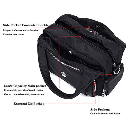 MINTEGRA Crossbody Bag for Women Waterproof Handbag Multi-Pocket Nylon Travel Shoulder Purse4