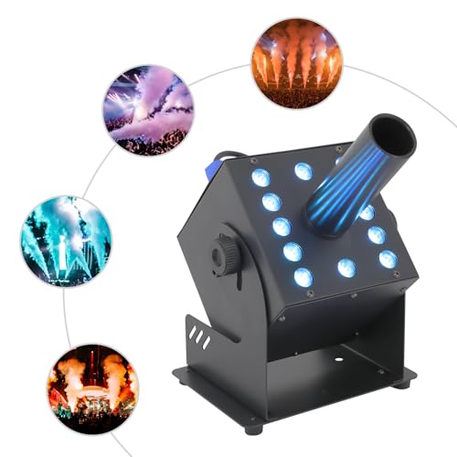 Máquina de chorro de CO2, columna de humo RGB multángulo con DMX, cañón de fiesta CO2 con LED y 9 canales DMX para bares, banquetes y bodas miniatura 5