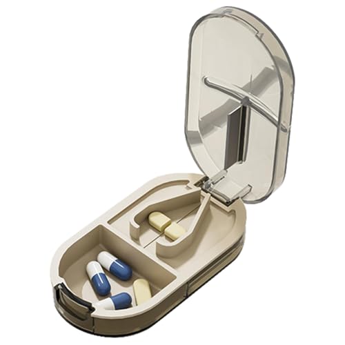 Genérico Caja cortadora de Pastillas, Cortador y Divisor de Pastillas con dispensador, Divisores de píldoras organizadoras de medicamentos Profesionales para píldoras pequeñas o Grandes