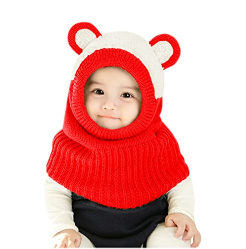 Image of Baby Girls Boys Winter Hat Scarf Kids Earflap Hood Scarves