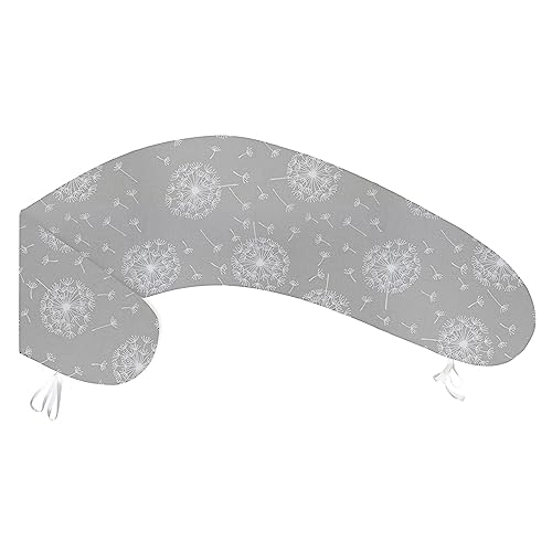 Amilian Stillkissenbezug - Stillkissen Bezug 170 cm - Bezug Stillkissen - Bezug für Stillkissen - Ersatzbezug für Stillkissen - Pregnancy Pillow Cover - Schwangerschaftskissenbezug - Grau