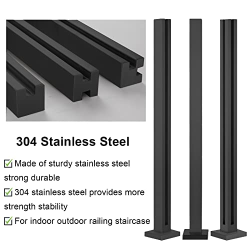 Sistema de barandilla para terraza con postes de panel de vidrio de alta seguridad 4