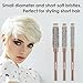 BANGMENG 3 Pieces Small Round Brush Set, 3/7 1/2 5/8 Inch Barrel HairBrush for Blow Drying, Soft Bristles Style Volumize Hair Brush for Women Men Short Hair, Bangs, Roots, Curling, Straight